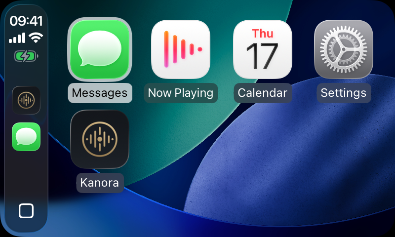 Kanora in CarPlay
